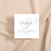 Dusty Blue QR Wedding RSVP Enclosure Card Begleitkarte