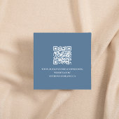 Dusty Blue QR Wedding RSVP Enclosure Card Begleitkarte