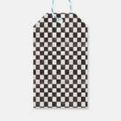 Dusty Blue Race Car Zwei Fast Boy Geburtstagsfavor Geschenkanhänger (Rückseite)