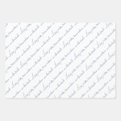 Dusty Blue Ramadan Mubarak Bilingual Geschenkpapier Set (Vorderseite)