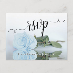 Dusty Blue Reflating Rose Elegante Wedding UAWG Postkarte