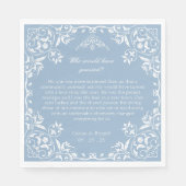 Dusty Blue Regency Ära wo wir Hochzeit treffen Serviette (Vorderseite)