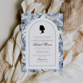 Dusty Blue Regency Elegantes Brautparty Einladung