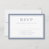 Dusty Blue Religious Cross Boy First Communion  RSVP Karte (Vorderseite)