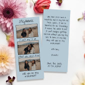 Dusty Blue Retro Foto Strip Bridesmaid Vorschlag Save The Date