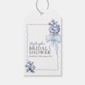 Dusty Blue Ribbon Bow Calla Lily Vielen Dank Geschenkanhänger (Vorderseite)