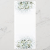 Dusty-blue romantic floral gold kalligraphie menükarte (Rückseite)