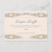 Dusty Blue Rose Arch Diapper Raffle Begleitkarte (Vorderseite)
