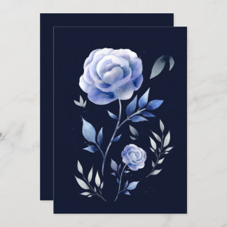Dusty Blue Rose Blume Blumen Hochzeit Einladung