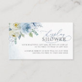 Dusty Blue Rose Blume Display Showticket Begleitkarte (Vorderseite)