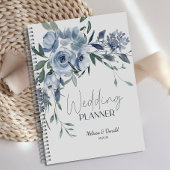 Dusty Blue Rose Blume Hochzeit Planer