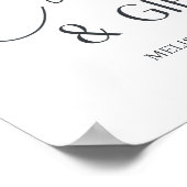 Dusty Blue Rose Blume Hochzeitskarte und Geschenke Poster (Ecke)