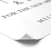 Dusty Blue Rose Blume Hochzeitsratgeber & Wünsche Poster (Ecke)