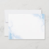 Dusty Blue Rose Blume Quinceanera Response Card (Rückseite)