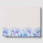 Dusty Blue Rose Blush Pink Elegante Hochzeit Gästebuch (Rückseite)