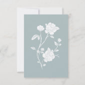 Dusty Blue Rose Bridal Dusche Einladung (Rückseite)