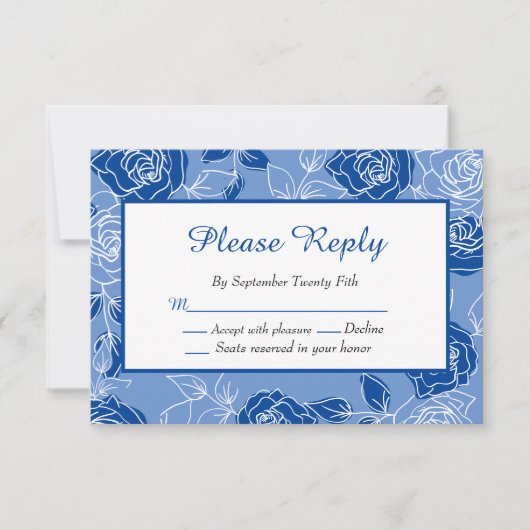 Dusty Blue Rose Elegante Hochzeit von Rosen und Bl (Vorderseite)