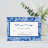Dusty Blue Rose Elegante Hochzeit von Rosen und Bl (Stehend Vorderseite)