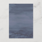 Dusty Blue Rose Gold Aquarell Blumendetails Begleitkarte (Rückseite)