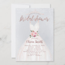 Dusty Blue Rose Gold Elegantes Dress Brautparty