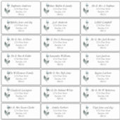 Dusty Blue Rose Guest Name Address Labels (Vorderseite)