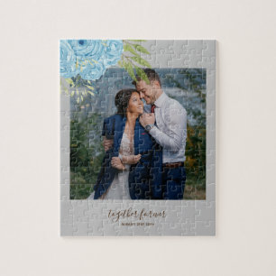 Dusty Blue Rose NewlyWeds Wedding Geschenk Persona Puzzle