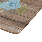 Dusty Blue Rose NewlyWeds Wedding Geschenk Persona Schneidebrett (Ecke)