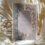 Dusty Blue & Rose Quartz Vintage Wedding Folieneinladung<br><div class="desc">Set den Ton für einen zauberhaften Hochzeitstag mit unserer Serene Blue and Rose Quartz Rokoko Elegance Wedding Invitation Suite. Dieses Set mit einer anmutigen Vorderseite mit einem ruhigen, blauen Hintergrund und blauen Akzenten, hervorgehoben durch metallische Goldfolie für eine Touch von Luxus. Der Rücken ergänzt ihn durch eine Leinwand, die von...</div>