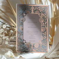 Dusty Blue & Rose Quartz Vintage Wedding