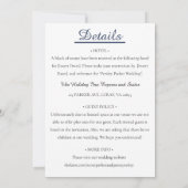 Dusty Blue Rose Wedding Einladung (Rückseite)