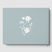 Dusty Blue Rose Wedding Guest Book Gästebuch (Rückseite)