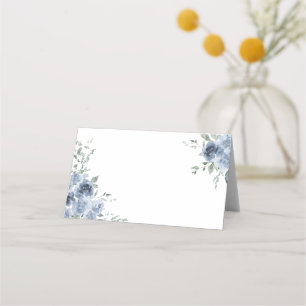 Dusty Blue Rose Wedding Platzkarte