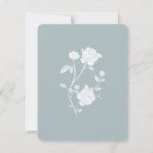 Dusty Blue Rose Wedding RSVP Card (Rückseite)