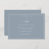 Dusty Blue RSVP CArd (Vorne/Hinten)