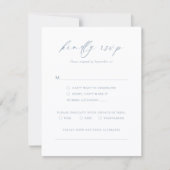 Dusty Blue RSVP Minimalist Wedding Card (Vorderseite)