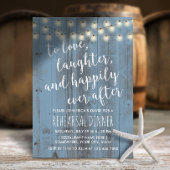 Dusty Blue Rustic Barn Wedding Probe Dinner Einladung