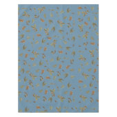 Dusty Blue Rustic Brown Blätter Tischdecke (Vorderseite)