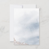 Dusty blue rustic floral kalligraphie danke (Rückseite)