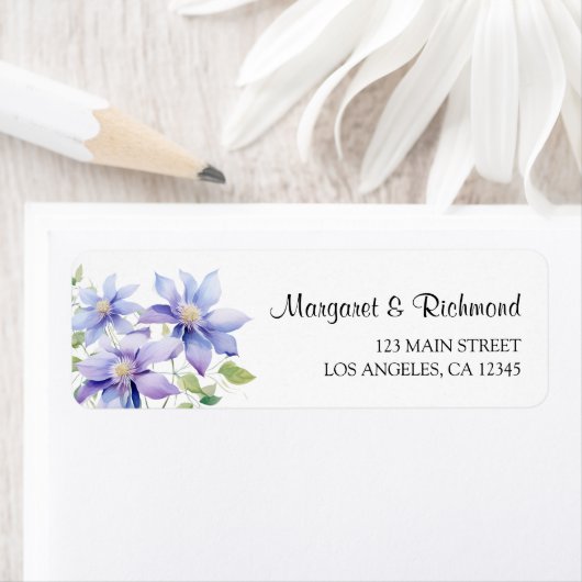 Dusty Blue Rustic Floral Wedding Address (Insitu)