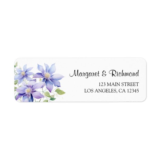 Dusty Blue Rustic Floral Wedding Address (Vorne)