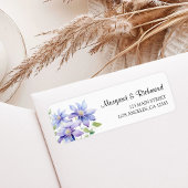Dusty Blue Rustic Floral Wedding Address
