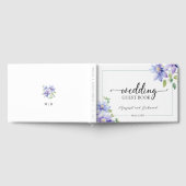 Dusty Blue Rustic Floral Wedding Guest Book Gästebuch (Voll)