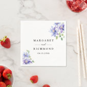 Dusty Blue Rustic Floral Wedding Serviette (Beispiel)