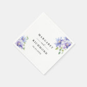 Dusty Blue Rustic Floral Wedding Serviette (Ecke)