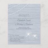 Dusty Blue Rustic Lights Mason Jar Wedding Einladu (Vorderseite)