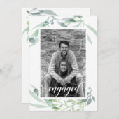 Dusty Blue Sage Green Botanicals Foto Save The Date (Vorne/Hinten)