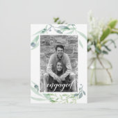 Dusty Blue Sage Green Botanicals Foto Save The Date (Stehend Vorderseite)