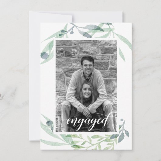 Dusty Blue Sage Green Botanicals Foto Save The Date (Vorderseite)