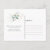 Dusty Blue Sage Green Eucalyptus Brautparty | Postkarte (Rückseite)
