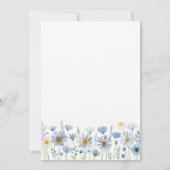 Dusty Blue Sage Green Wildflower Floral Wedding Einladung (Rückseite)